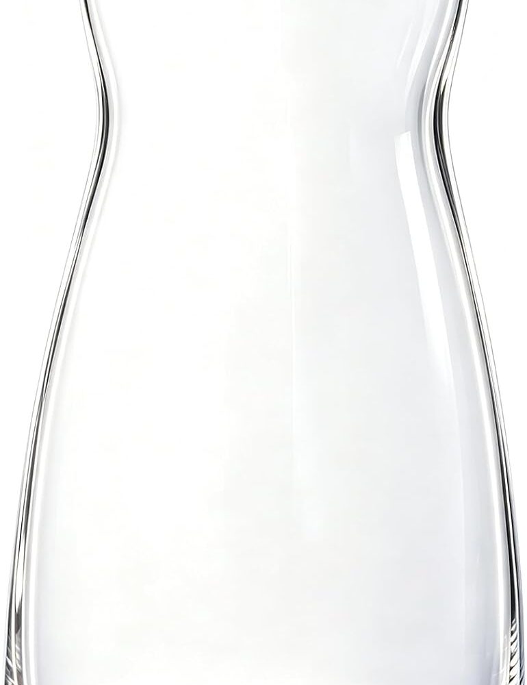 8 Inch Clear Glass Vase for Flowers, Modern Boho Table Decor